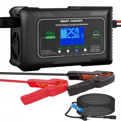 УМНОЕ АВТОМАТИЧЕСКОЕ ЗАРЯДНОЕ УСТРОЙСТВО ВЫПРЯМИТЕЛЬ АККУМУЛЯТОРА 24В/13А 12В/25А