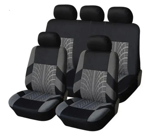 Комплект чохлів для автомобільних сидінь SOLID універсальний чорно-сірий