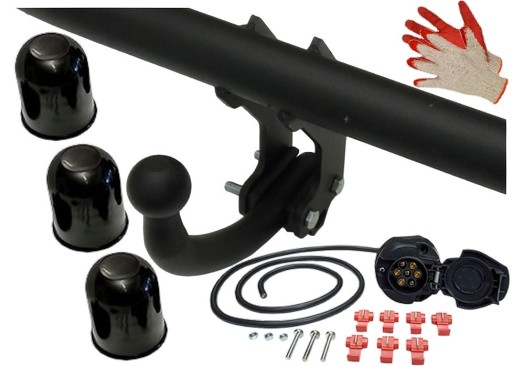 ЖЕСТКИЙ БУКСИРОВОЧНЫЙ КРЮК + ЖГУТ ПРОВОДОВ SKODA FABIA 1+2 I+II 99-2014+6Y HTB 5 дверей