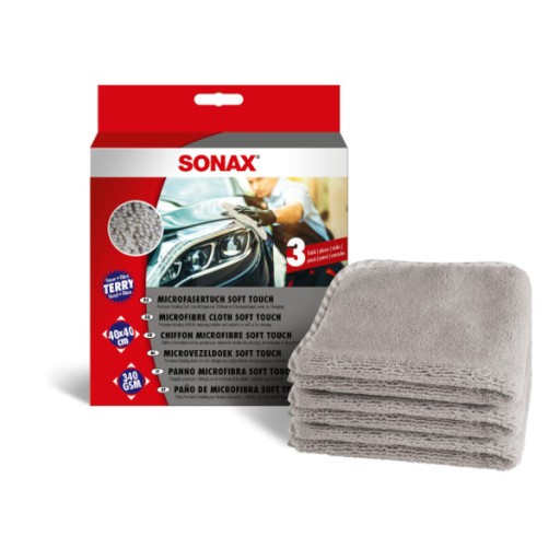 Серветка SONAX DELICATE з мікрофоном 40x40 3 шт.