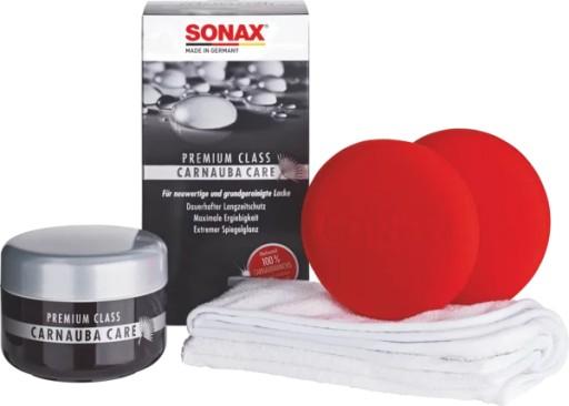 SONAX Premium Class CARNAUBA WAX 200мл набір аплікатор з мікрофібри