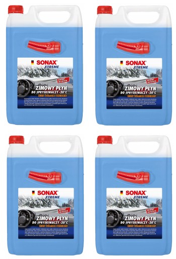 SONAX XTREME-Зимняя омывающая жидкость с воронкой -20°C-4x 4L = 16L