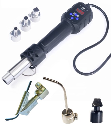 WEP 8858-IV ПОРТАТИВНИЙ АПАРАТ ДЛЯ ЗВАРЮВАННЯ ПЛАСТИКУ + 3 НАСАДКИ, ЧЕРЕВИК, ЗАЛІЗО