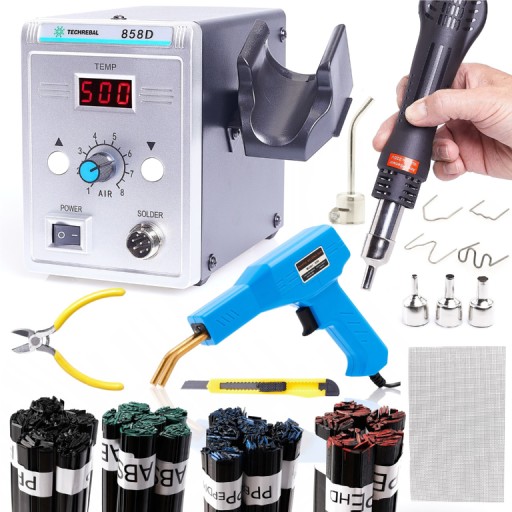 МАШИНА ДЛЯ СВАРКИ ПЛАСТМАСС ПАЯЛЬНАЯ СТАНЦИЯ 858D СТЕПЛЕР НАБОР ПЕРЕДОВЫХ НАСАДОК