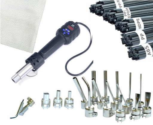 WEP 8858-IV АПАРАТ ДЛЯ ЗВАРЮВАННЯ ПЛАСТМАКСІВ + НАБІР 17 НАСОДОК, ЧОХОЛ, ПЛАСТИК, СІТКА