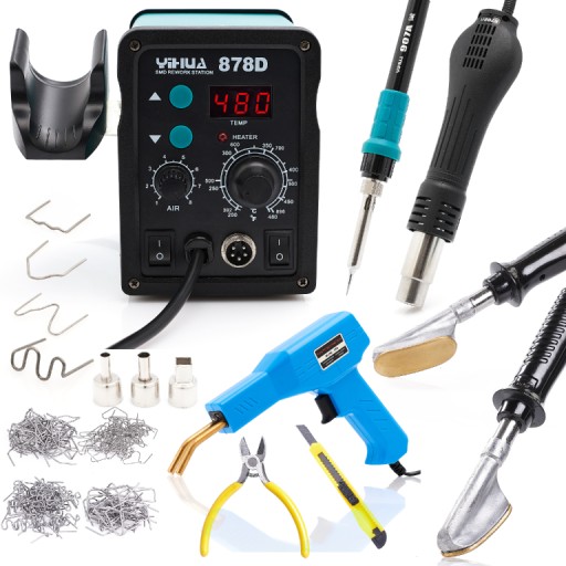 МАШИНА ДЛЯ СВАРКИ ПЛАСТИКА 878D СТЕПЛЕР СКОБЫ ПЛАСТИКОВЫЙ ЖЕЛЕЗ