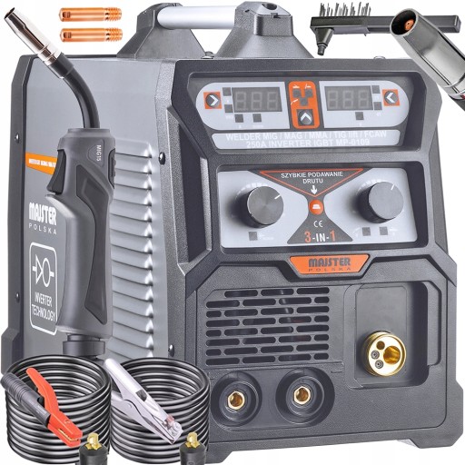 Зварювальний апарат MIGOMAT FLUX MMA 200A БЕЗГАЗОВИЙ 2x провід