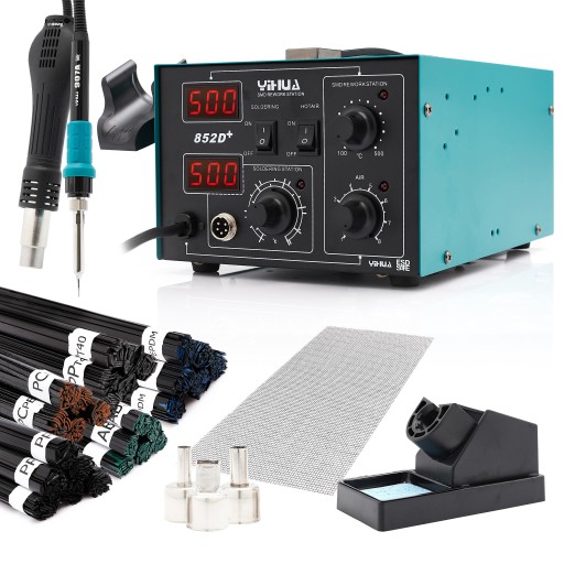 АПАРАТ ДЛЯ ЗВАРЮВАННЯ ПЛАСТИКУ 852D+ BINDER KIT, MESH SOPLE