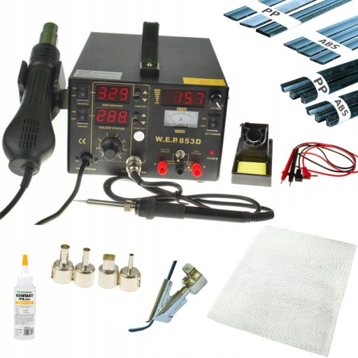 АПАРАТИ ДЛЯ ЗВАРЮВАННЯ ПЛАСТИКУ WEP 853D + ФОРСУНКИ ДЛЯ ПЛАСТИКОВОГО ЧАШКА IPA