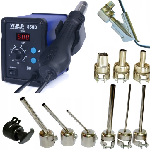 WELDER PLASTIC WEP 858D + NOZZLES + SHOE + IRON