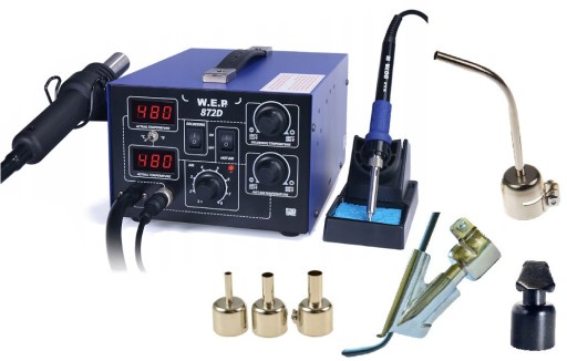 WEP 872D МАШИНА ДЛЯ ЗВАРЮВАННЯ ПЛАСТИКУ + ЗАЛІЗНІ НАСАДКИ
