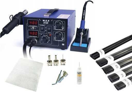 WEP 872D МАШИНА ДЛЯ ЗВАРЮВАННЯ ПЛАСТМАКСІВ + БІНДЕРИ MESH BOOT