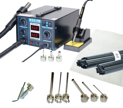 Plastic welder WEP 706 + NOZZLES BINDING MESH