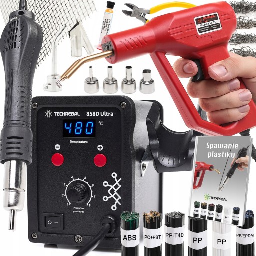 АПАРАТ ДЛЯ ЗВАРЮВАННЯ ПЛАСТИКУ Techrebal 858D ULTRA 750W STAPLER Апарат для зварювання пластику