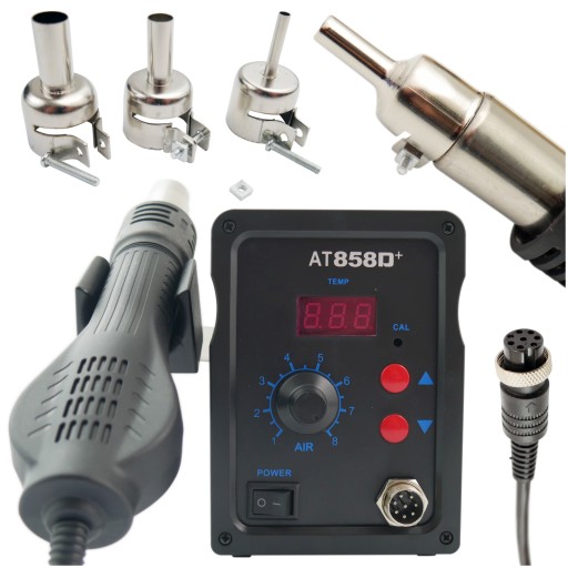 ЗВАРЮВАЛЬНИЙ АПАРАТ для пластику, теплова гармата AT858, для ремонту побутової техніки та електроніки AT-858