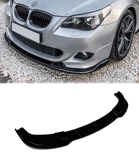 ЮБКА БАМПЕРА С РАЗДЕЛИТЕЛЕМ, ЧЕРНЫЙ ГЛЯНЦЕВЫЙ M-ПАКЕТ ДЛЯ BMW E60 E61 2003-2010 гг.