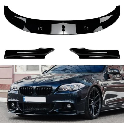 СПІДНИЦЯ НА БАМПЕР СПЛІТЕР ДЛЯ BMW F10 F11 2011-2017 GLOSS BLACK M SPORT
