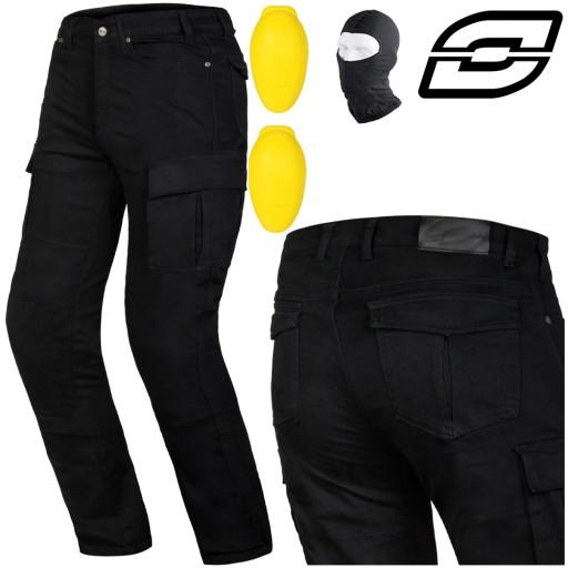 МОТОЦИКЛЕТИЧНІ ШТАНИ | OZONE SHADOW II | ЧОЛОВІЧІ ЧОРНІ БРЮКИ КАРГО + БЕЗКОШТОВНО