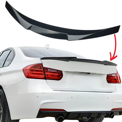 BMW F30 PRELCI LCI PRZEDLIFT POLIFT SPOILER M3 LOOK CZARNY POŁYSK - Спойлер BMW 3 F30 Елерон M4 LOOK задній спойлер багажника m спойлер