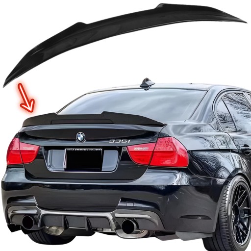 PSM BMW E90 - Спойлер Элерон PSM BMW E90 2005-2011 черный глянец спойлер для юбки закрылки