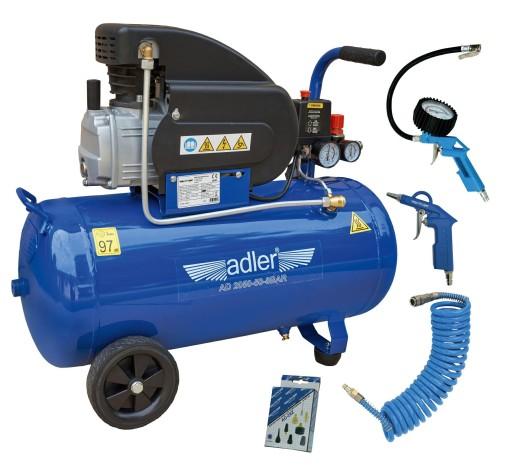 КОМПРЕСОР ADLER 50л AD 2050-50-8BAR 230V З КОМПЛЕКТОМ