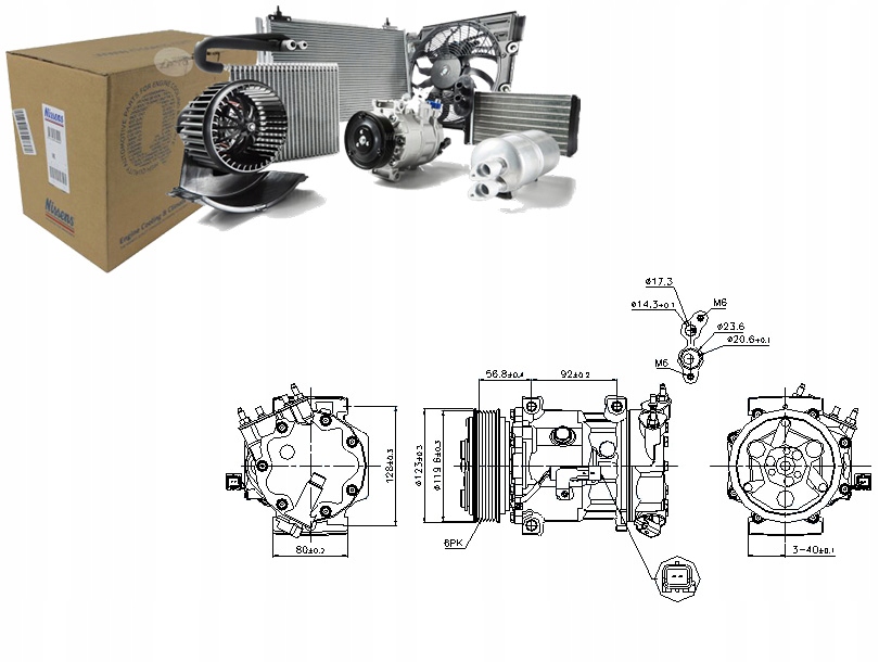 89067 - КОМПРЕСОР КОНДИЦІОНЕРА NISSENS 6453WP 9671216780 9