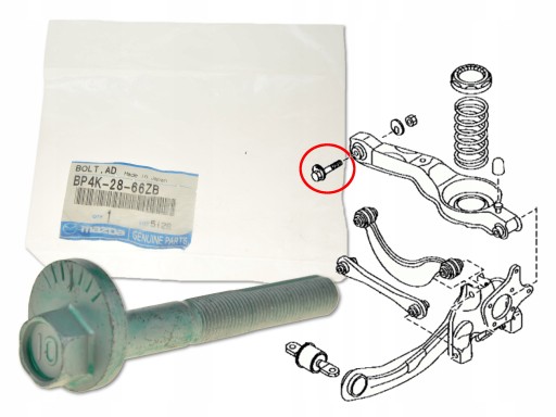 BP4K-28-66ZB - ЭКСЦЕНТРИЧЕСКИЙ БОЛТ ЗАДНЕГО МАЯТНИКА BP4K-28-66ZB