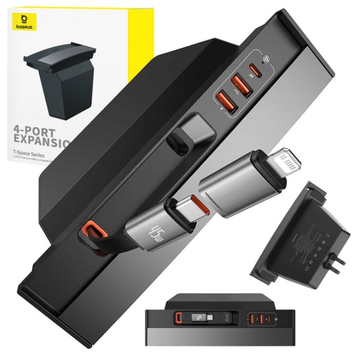 ДОКК-СТАНЦІЯ BASEUS T-SPACE 45W HUB ДЛЯ TESLA З БУДУЮЧИМ КАБЕЛЕМ USB C