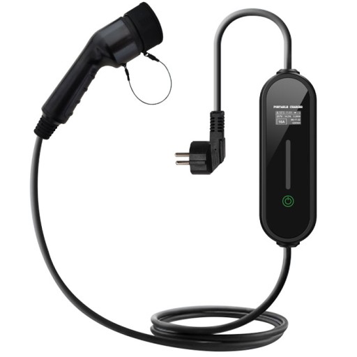 ЗАРЯДНАЯ СТАНЦИЯ Мобильное зарядное устройство для электромобилей 3,5 кВт, 16 А, КАЧЕСТВО ПОДКЛЮЧЕНИЯ