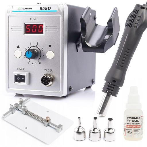 858D TECHREBAL ПАЯЛЬНАЯ СТАНЦИЯ ГОРЯЧИМ ВОЗДУХОМ МЕТАЛЛИЧЕСКИЙ ДЕРЖАТЕЛЬ ПЕЧАТНОЙ ПЛАТЫ RF800 FLUX