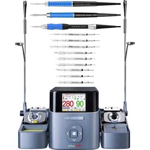 Паяльная станция AIXUN T420D 200 Вт + 3 насадки T245 T210 T115 + 9 насадок
