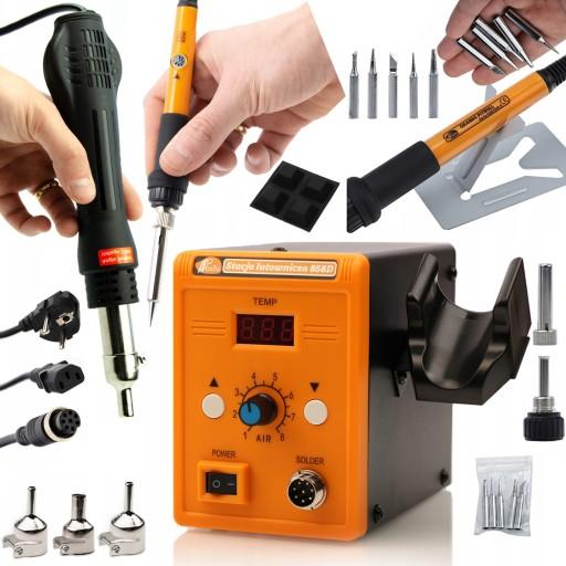 СТАНЦИЯ ДЛЯ ПАЯЛКИ ГОРЯЧИМ ВОЗДУХОМ, АППАРАТ ДЛЯ СВАРКИ ПЛАСТМАССОВ, ПАЯЛЬНОЕ СОПАНИЕ 858D