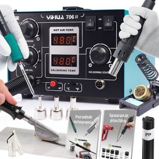 YIHUA 706 II ПАЯЛЬНА СТАНЦІЯ НАСАДКА ГАРЯЧОГО ПОВІТРЯ АЛЕ ДЛЯ ЗВАРЮВАННЯ ПЛАСТИКУ PP