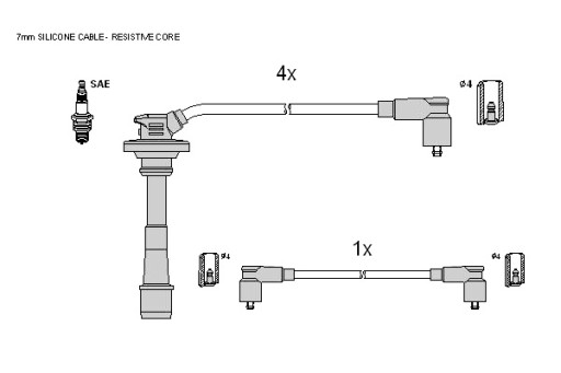 КАБЕЛЬ ЗАПАЛЮВАННЯ STARLINE S ZK 9154