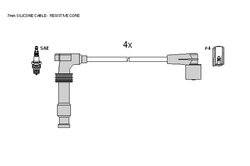 КАБЕЛЬ ЗАПАЛЮВАННЯ STARLINE S ZK 9822