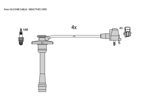 9598 - КАБЕЛЬ ЗАПАЛІВАННЯ STARLINE TOYOTA AVENSIS CARINA E CELICA COROLLA