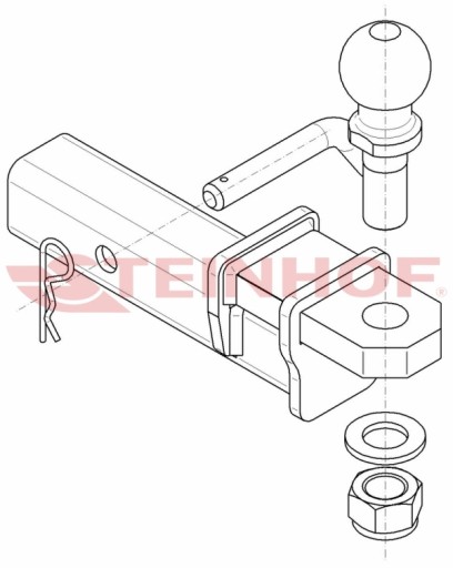 STEINHOF BALL ASSEMBLY - ПЕРЕХІДНИК НА АМЕРИКАНСЬКІ ГАЧКИ, D=16,5 KN, R=3500