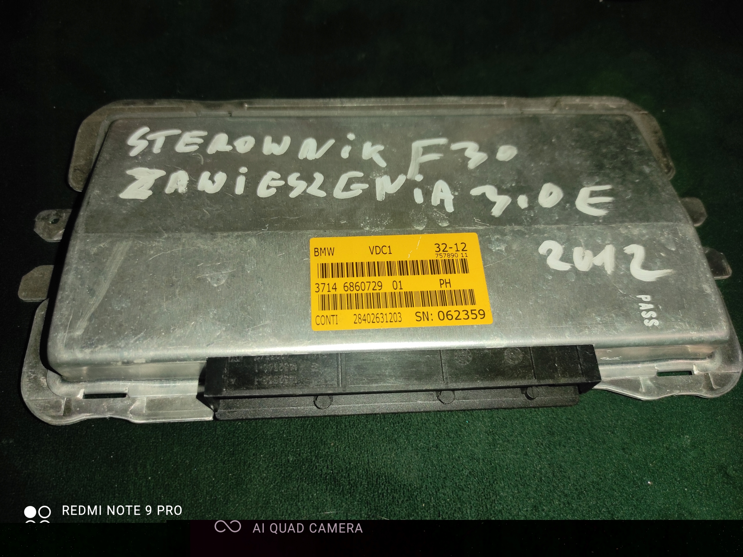 Блок управління підвіскою 37146860729 BMW F30