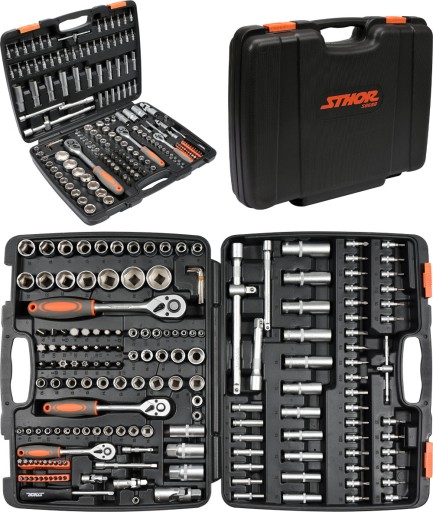 НАБОР ТОРЦЕВЫХ КЛЮЧЕЙ STHOR, 173 шт., СВЕРЛА TORX 1/4 дюйма, 1/2 дюйма