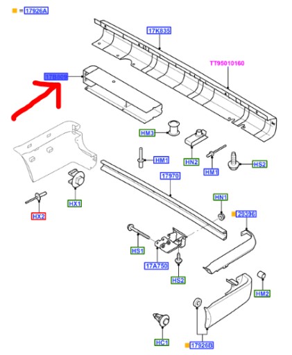 ПІДНІВКА ЗАДНЯ FORD TRANSIT Mk5 Mk6 2000-2014 рр