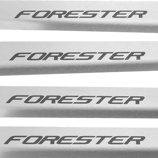 SUBARU FORESTER MK4 SJ Накладки на пороги з нержавіючої сталі 304, чорні, м