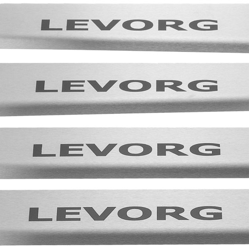SUBARU LEVORG Накладки на пороги з нержавіючої сталі 304, чорні, матовий ворс