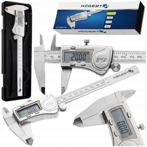 Электронный штангенциркуль DIGITAL 150 мм метр-дюйм HOEGERT + CASE