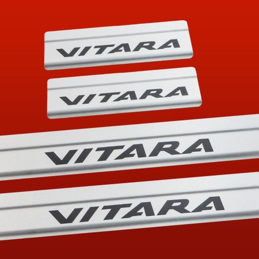 SUZUKI VITARA Накладки на пороги из нержавеющей стали 304, черные, матовый ворс