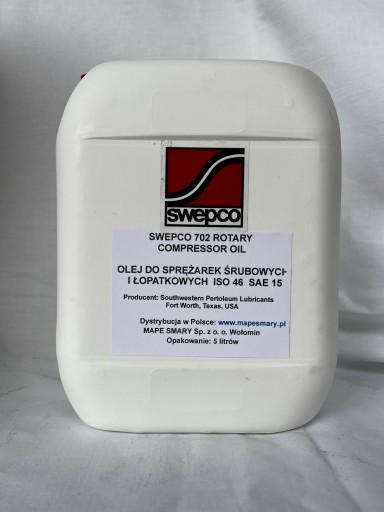 SWEPCO 702 ISO 48 SAE 15 СИНТЕТИЧЕСКОЕ КОМПРЕССОРНОЕ МАСЛО AW 8000 ЧАСОВ 5 Л