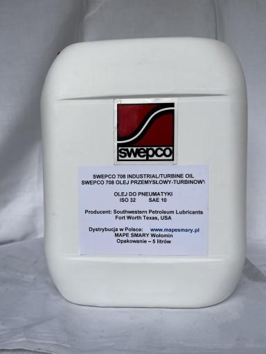 SWEPCO 708 ISO 32 SAE 10 R&O ТУРБИННОЕ МАСЛО ПНЕВМАТИЧЕСКОЕ МАСЛО 5 ЛИТРОВ