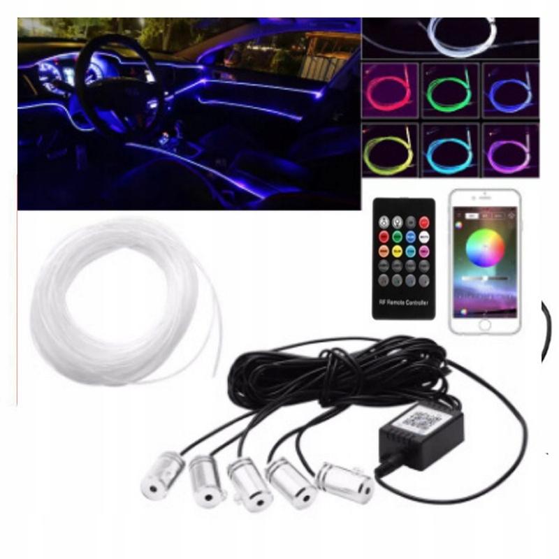 ВОЛОКОННО-ОПТИЧЕСКИЙ WIRE LED RGB AMBIENT ЛАМПА 6M