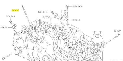 22439AA000 - СВЕЧА НАкаливания SUBARU IMPREZA/FORESTER/LE