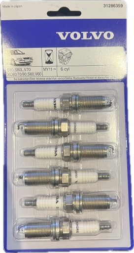Свічки запалювання oe volvo s60 s80 v60 v70 xc60 xc70 xc90 3.0 3.2 31286359