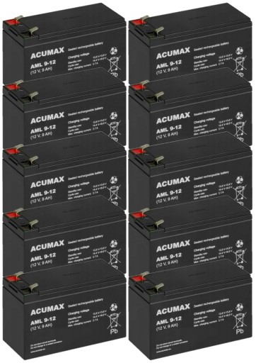 КОМПЛЕКТ АКУМУЛЯТОРІВ SYBT3 ДЛЯ ДБЖ 10x AML 9-12